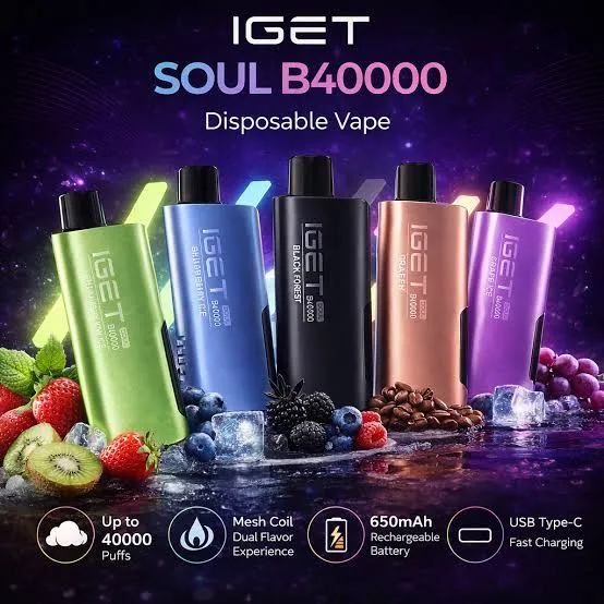 IGET Soul B40000 Vape (All Flavors) – Buy Online in Gurgaon Vape Delivery Gurgaon